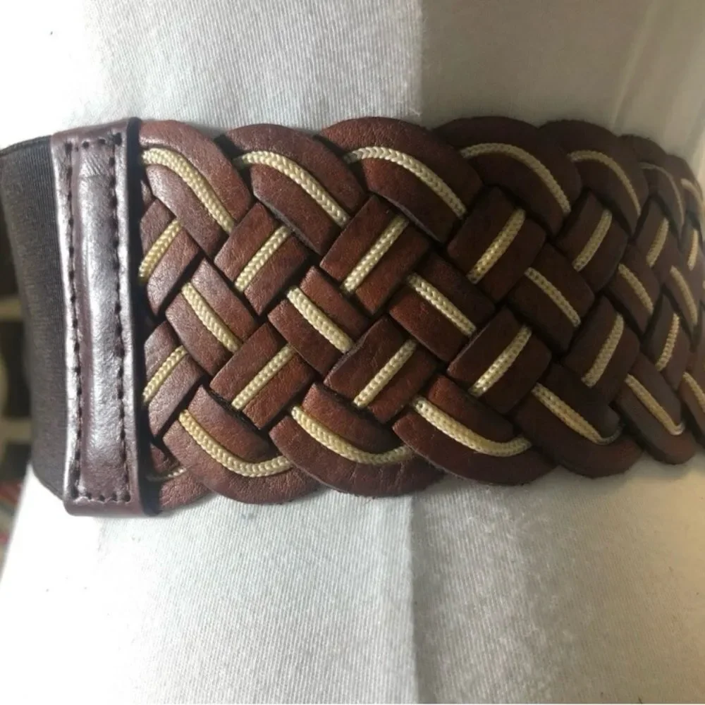 Motif 56 Brown Braided Women’s Leather Bag